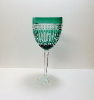 1 Waterford Serenity Language Of Jewels Emerald Cut To Clear Crystal Wine Glass