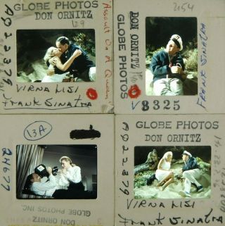 Ca276 - 21 Frank Sinatra Virna Lisi (4) Color Slides 1967 Assault On A Queen Set