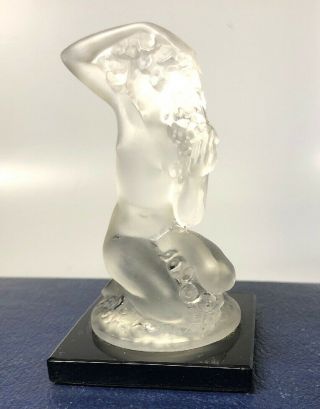 Vintage Lalique France Crystal Nude Naked Lady Figurine