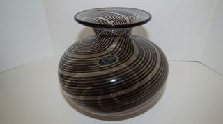 Vintage Vetreria LA FENICE MURANO ITALY Swirl Vase Art Glass 3