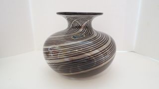 Vintage Vetreria LA FENICE MURANO ITALY Swirl Vase Art Glass 4