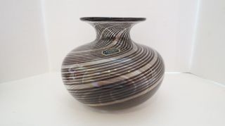 Vintage Vetreria LA FENICE MURANO ITALY Swirl Vase Art Glass 5