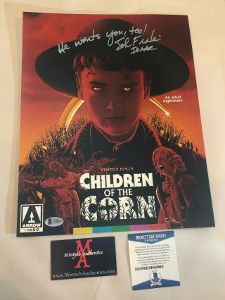 John Franklin Autographed Signed 11x14 Photo Children Of The Corn Beckett