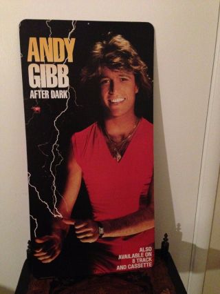 Vintage 1980 Rare Teen Idol Andy Gibb Poster Bee Gees Mobile Promo The Store
