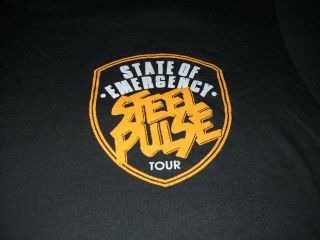 Steel Pulse State Of Emergency World Tour 1988 Vintage Concert T - Shirt - L -