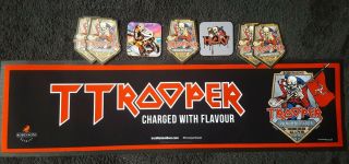 Iron Maiden Trooper Beer Isle Man Tt Bar Runner & Mats,  Hicky Coaster Rare Set