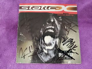 Static - X Signed Cd Liner Autographed By 4 Band Members