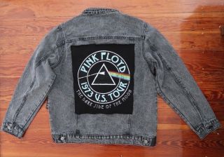 Pink Floyd 1973 Us Tour The Dark Side Of The Moon Denim Jean Jacket Womens Large