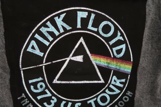 Pink Floyd 1973 US Tour The Dark Side of the Moon denim jean jacket womens LARGE 3