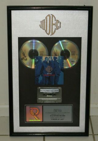 Jodeci Riaa 2x Platinum Sales Award For " Forever My Lady " 1991 Come & Talk To Me