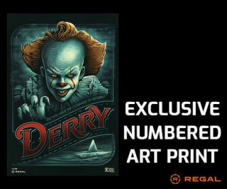 Stephen King It Chapter 2 " Pennywise Derry " Limited Numbered Regal Poster 13x19