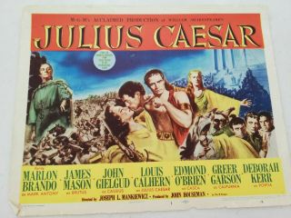 Vintage Movie Lobby Card/poster; Marlon Brando In Julius Caesar (no.  2)