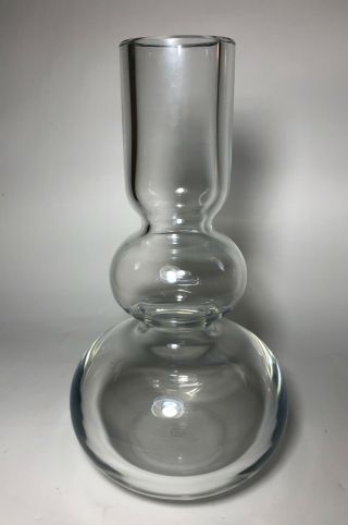 Rare Antique Baccarat Crystal Art Deco Mcm Double Gourd Vase Decanter Carafe