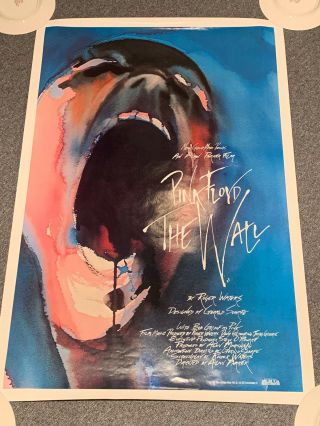 Vintage Pink Floyd The Wall 1982 Movie Poster 41 X 27 Roger Waters Mgm