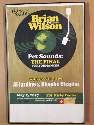 Brian Wilson Presents Pet Sounds 2017 Autographed Concert Poster
