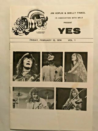 Yes Concert Program February 15 1974 Haven Ct Coliseum Anderson Howe Squire
