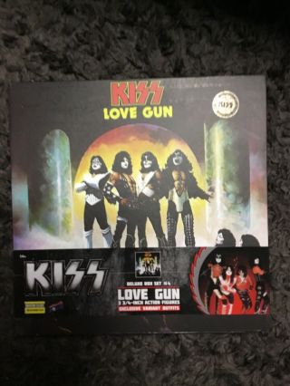 Kiss Love Gun Action Figures Comic Con Convention Exclusive Deluxe Box Set 4