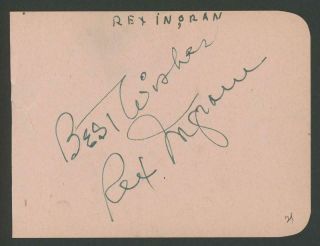 Rex Ingram (1895 - 1969) Signed Album Page | Actor - Autograph
