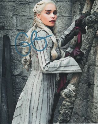 Emilia Clarke Game Of Thrones Signed Autographed 8x10 Photo E785