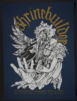 2009 John Dyer Baizley Concert Poster Shrinebuilder Art Print Screenprint