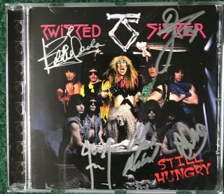 Rare Twisted Sister “stay Hungry " Autographed Cd (signed By All,  Incl Aj Pero)