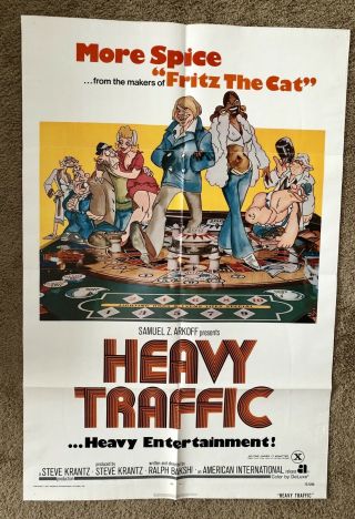 Heavy Traffic 1973 Poster Ralph Balshi Animation Fritz The Cat