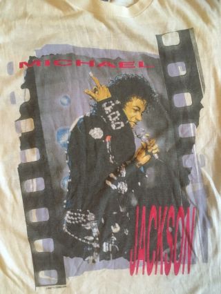 1988 Vintage Ultra Rare Michael Jackson Bad Tour T Shirt King Of Pop