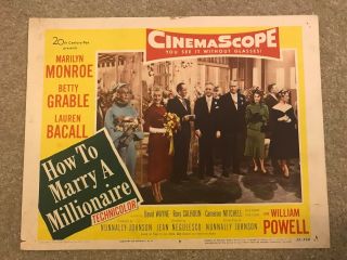 Lobby Card No.  7 11x14: How To Marry A Millionaire (1953) Marilyn Monroe