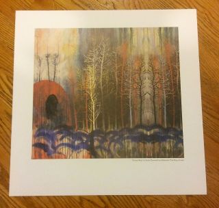 Radiohead King Of Limbs Divided Wood By Stanley Donwood Lithograph Rare Poster