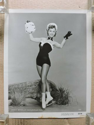Debbie Reynolds On Skates Leggy Pinup Studio Portrait Photo 1953 Mgm