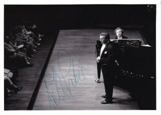 Peter Schreier Opera Tenor Signed Photo In Concert With Andras Schiff