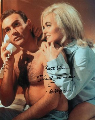 Shirley Eaton Signed 8x10 James Bond Goldfinger Photo / Autograph Sean Connery