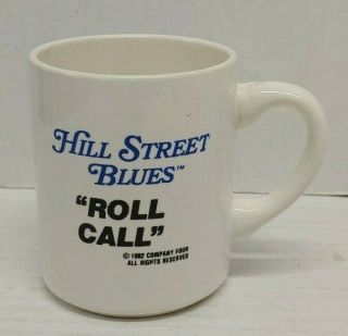 Vintage Hill Street Blues Roll Call Coffee Mug 1982 Police Tv Show