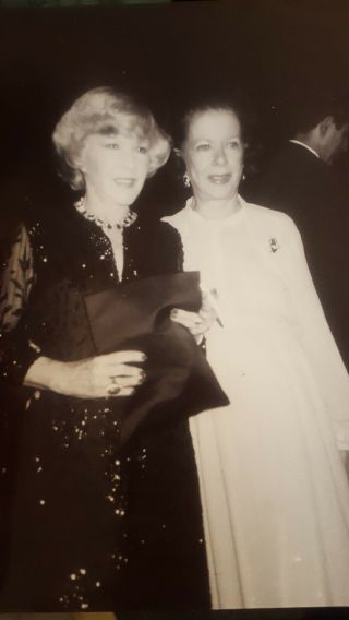Dark Shadows Star Joan Bennett And Claire Trevor At A 1980s Party.  5x7