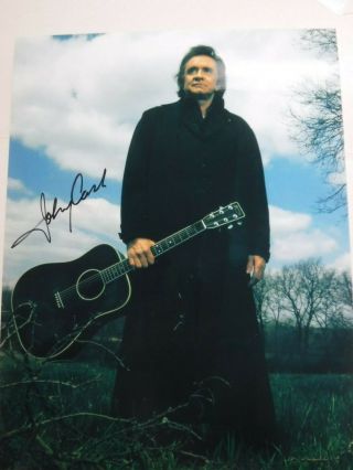 Johnny Cash Signed Color Photo W/hologram
