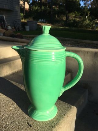 Fiestaware Vintage Tall Green Coffee Tea Pot Fiesta Ware Teapot