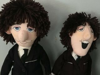 THE BEATLES FOREVER 1987 Applause Set of 4 Plush Dolls w/Stands Booklets 4