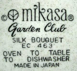 MIKASA china SILK BOUQUET EC463 garden club DINNER PLATE 10 - 3/4 