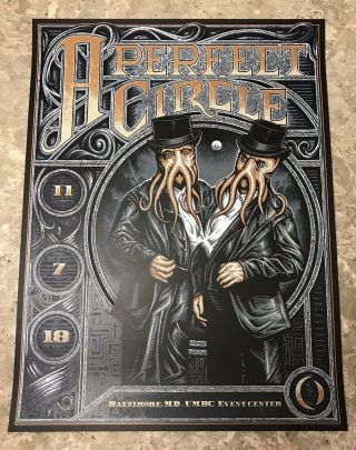 A Perfect Circle Poster 11/7/18 Baltimore Md Namsing A/p 24/25