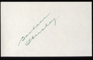 Barbara Hershey Signed Index Card Signature Vintage Autographed Auto