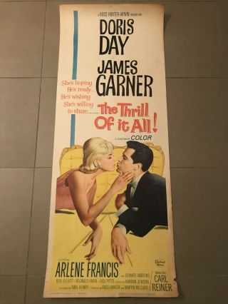 Insert Poster 13x36 The Thrill Of It All (1963) Doris Day,  James Garner