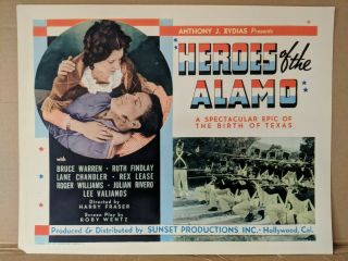 Heroes Of The Alamo 1937 11x14 Lobby Card Set Davy Crockett Jim Bowie