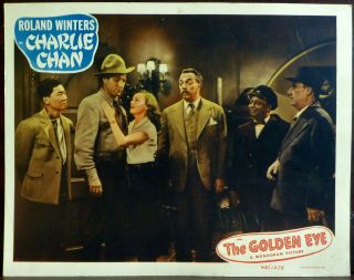 Charlie Chan Roland Winters 1948 Lobby Card The Golden Eye Detective