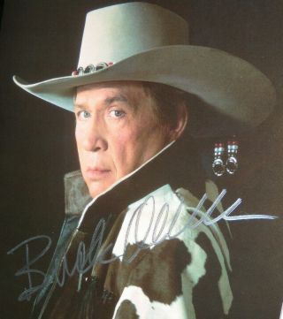 Stunning Buck Owens Silver Signed Autographed (1992) Promotional Photograph