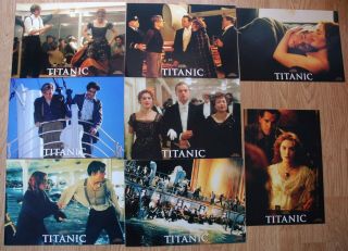 Titanic Lobby Card Set Movie Germany 210 Mm X 300 Mm 1997