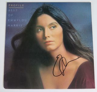 Emmylou Harris Signed Autograph " Profile: Best Of.  " Album Vinyl Record Lp