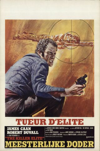 The Killer Elite 1975 14.  25x21.  5 Orig Movie Poster Fff - 65406 Fine,  Very Good