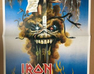 Iron Maiden Vintage Poster The Evil That Men Do Retro Pin - up 1980 ' s Promo 1988 3