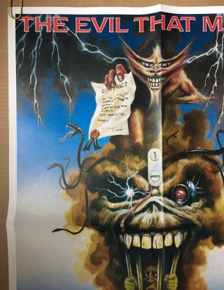 Iron Maiden Vintage Poster The Evil That Men Do Retro Pin - up 1980 ' s Promo 1988 6