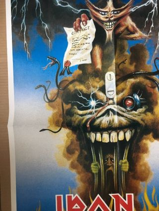 Iron Maiden Vintage Poster The Evil That Men Do Retro Pin - up 1980 ' s Promo 1988 7